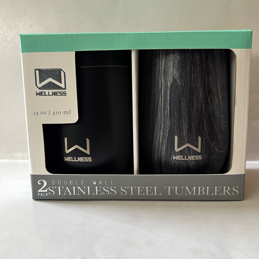 Tumblers 2 pack 14 oz stainless steel Tumblers NWT double wall stainless steel
